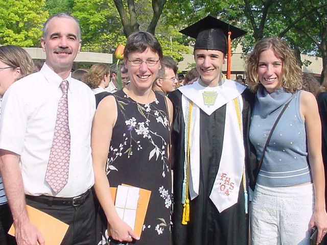 Paul Korte with his proud family after Commencement