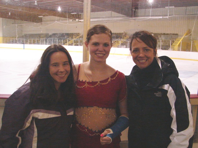 Mimi with coaches Angie French and MIchelle Hunt